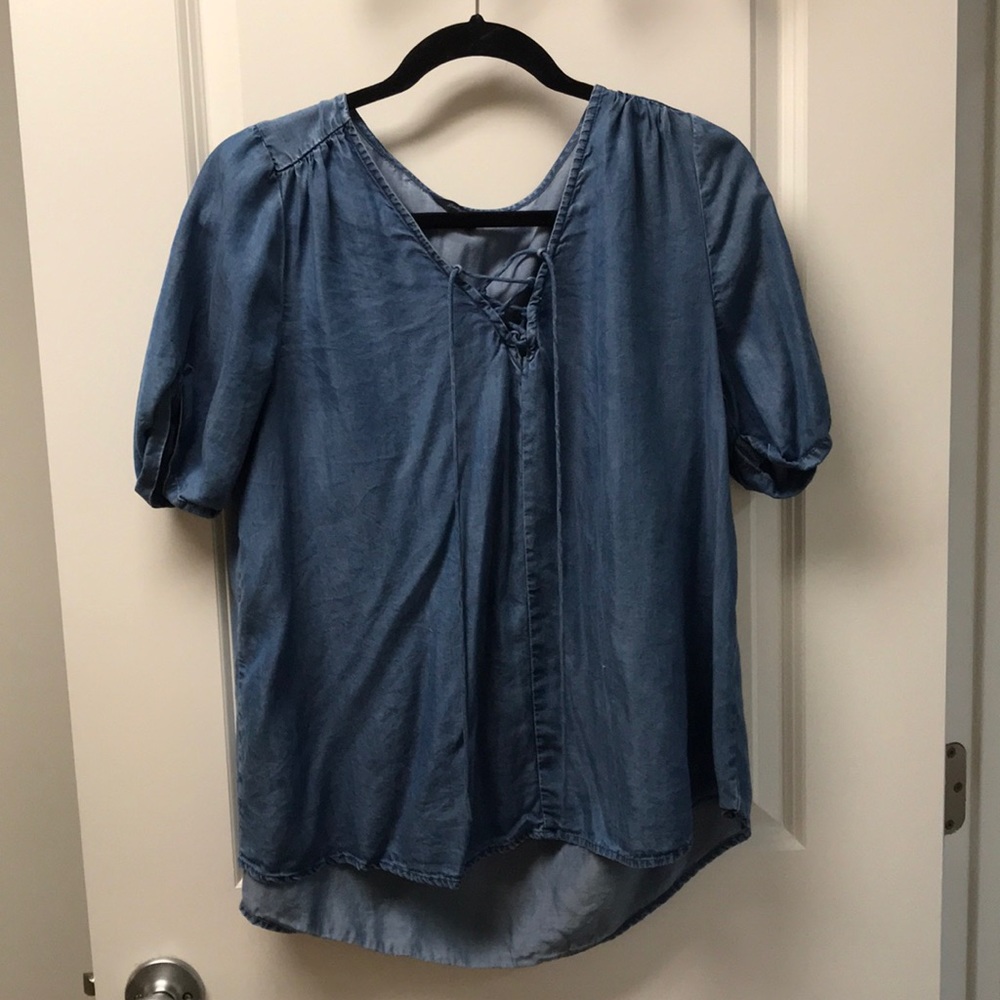 Flowy “denim” shirt